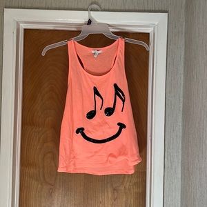 Music Smiley Face tanktop